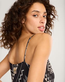 ALTERNATE VIEW OF OXBOW STRAPPY MAXI DRESS IN BLACK/WHITE image number 5