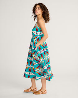 ALTERNATE VIEW OF TUCSON STRAPPY MAXI DRESS IN TURQUOISE image number 3