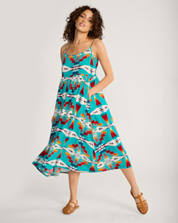 ALTERNATE VIEW OF TUCSON STRAPPY MAXI DRESS IN TURQUOISE image number 5