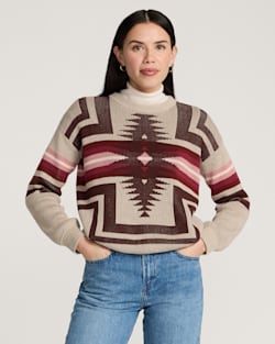 WOMEN'S MONTERA COTTON PULLOVER IN TAUPE HEATHER image number 1