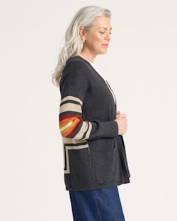 ALTERNATE VIEW OF WOMEN'S SIERRA SPRINGS COTTON CARDIGAN IN CHARCOAL HEATHER image number 3