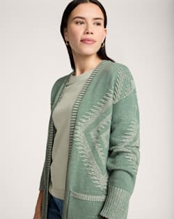 WOMEN'S TEXTURED SIERRA SPRINGS CARDIGAN IN SAGE image number 1