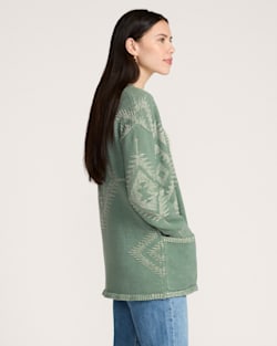 ALTERNATE VIEW OF WOMEN'S TEXTURED SIERRA SPRINGS CARDIGAN IN SAGE image number 3