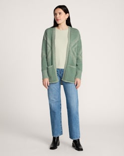 ALTERNATE VIEW OF WOMEN'S TEXTURED SIERRA SPRINGS CARDIGAN IN SAGE image number 4