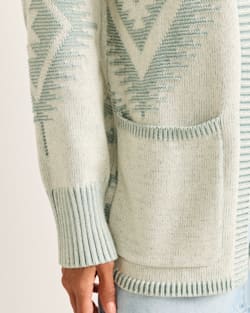 ALTERNATE VIEW OF WOMEN'S TEXTURED SIERRA SPRINGS CARDIGAN IN NATURAL/BLUE image number 5