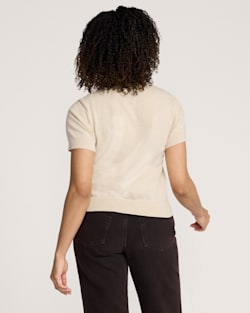 ALTERNATE VIEW OF WOMEN'S WILD HORSE COTTON SWEATER IN ECRU image number 2