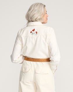 ALTERNATE VIEW OF EMBROIDERED WESTERN SHIRT IN ECRU image number 2