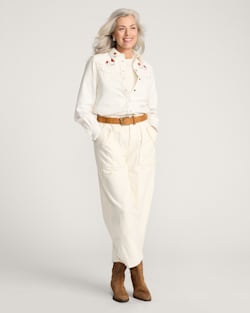 ALTERNATE VIEW OF EMBROIDERED WESTERN SHIRT IN ECRU image number 5