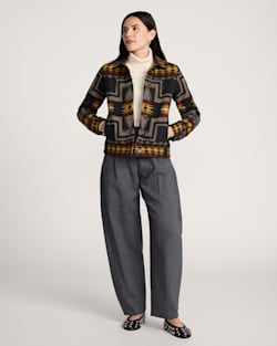 ALTERNATE VIEW OF HARDING WOOL WILLA JACKET IN BLACK/TAUPE image number 5