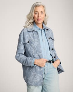 RODEO COTTON SHIRT JACKET IN STORMY BLUE image number 1