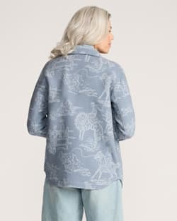 ALTERNATE VIEW OF RODEO COTTON SHIRT JACKET IN STORMY BLUE image number 2