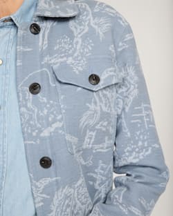 ALTERNATE VIEW OF RODEO COTTON SHIRT JACKET IN STORMY BLUE image number 4