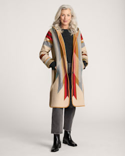 WYETH TRAIL WOOL BLANKET COAT IN TAN image number 1