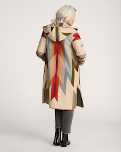 ALTERNATE VIEW OF WYETH TRAIL WOOL BLANKET COAT IN TAN image number 2
