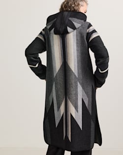 ALTERNATE VIEW OF WOMEN'S WYETH TRAIL WOOL BLANKET COAT IN BLACK image number 4