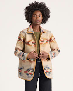 ALTERNATE VIEW OF WYETH FALLS REVERSIBLE WOOL COAT IN TAN MULTI image number 5