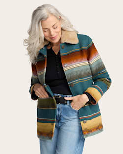 WOMEN'S TUMALO BROWNSVILLE COAT IN TEAL image number 1