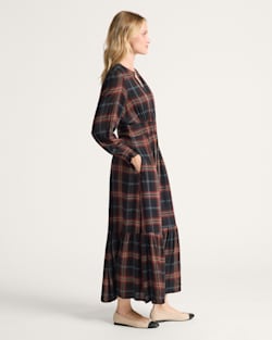 ALTERNATE VIEW OF WOMEN'S PLAID ZOE DRESS IN BLACK MULTI image number 3
