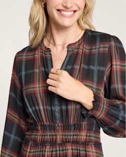 ALTERNATE VIEW OF WOMEN'S PLAID ZOE DRESS IN BLACK MULTI image number 4