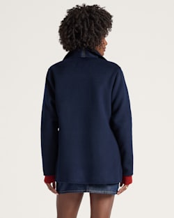 ALTERNATE VIEW OF WOMEN'S REVERSIBLE WOOL JACKET IN NAVY MULTI PLAID image number 5