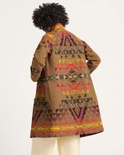 ALTERNATE VIEW OF WOMEN'S AUTUMN BIRCH ARCHIVE BLANKET COAT IN BROWN image number 2