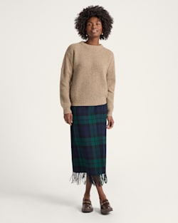 ALTERNATE VIEW OF WOMEN'S DONEGAL EYELET SWEATER IN TAN image number 6