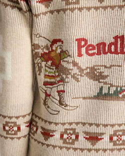 ALTERNATE VIEW OF WOMEN'S ALPINE LAMBSWOOL ZIP CARDIGAN IN OATMEAL HEATHER image number 5