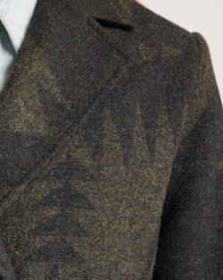 ALTERNATE VIEW OF WOMEN'S MIRROR LAKE WOOL TRENCH COAT IN OLIVE image number 5