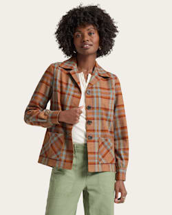 WOMEN'S 49ER JACKET IN BRICK MULTI PLAID image number 1