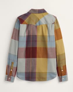 ALTERNATE VIEW OF PLAID COTTON FLANNEL RELAXED SHIRT IN COPPER MULTI PLAID image number 2