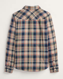 ALTERNATE VIEW OF PLAID COTTON FLANNEL RELAXED SHIRT IN TAN MULTI PLAID image number 2