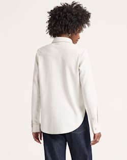 ALTERNATE VIEW OF COTTON FLANNEL RELAXED SHIRT IN NATURAL image number 2