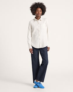 ALTERNATE VIEW OF COTTON FLANNEL RELAXED SHIRT IN NATURAL image number 4