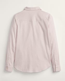 ALTERNATE VIEW OF COTTON FLANNEL RELAXED SHIRT IN SOFT ROSE image number 2
