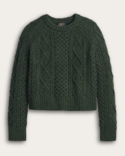 WOMEN'S FISHERMAN WOOL SWEATER IN DARK FIR image number 1