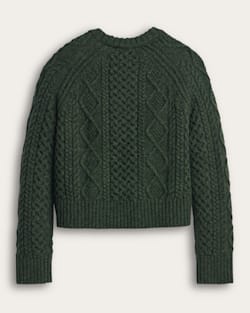 ALTERNATE VIEW OF WOMEN'S FISHERMAN WOOL SWEATER IN DARK FIR image number 2