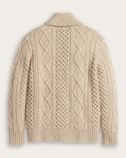 ALTERNATE VIEW OF WOMEN'S FISHERMAN WOOL CARDIGAN IN DRIFTWOOD image number 2