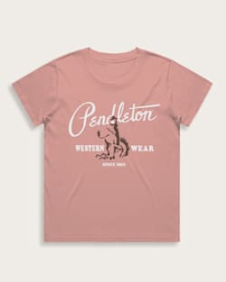 WOMEN'S COWGIRL GRAPHIC TEE IN DUSTY ROSE image number 1