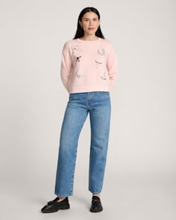 ALTERNATE VIEW OF WESTERN GRAPHIC FRENCH TERRY PULLOVER IN SOFT ROSE image number 6