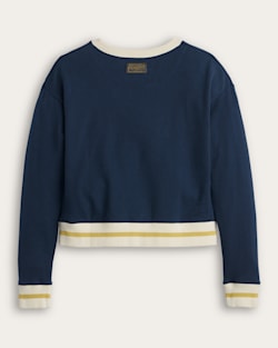 ALTERNATE VIEW OF WOMEN'S LOGO GRAPHIC FRENCH TERRY PULLOVER IN NAVY image number 2