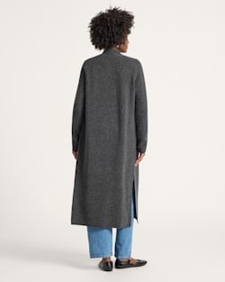 ALTERNATE VIEW OF WOMEN'S LAMBSWOOL DUSTER CARDIGAN IN CHARCOAL image number 2