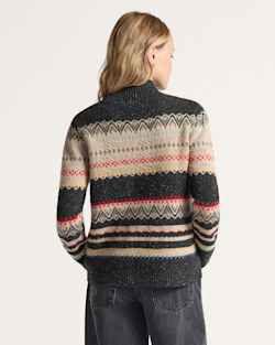 ALTERNATE VIEW OF WOMEN'S FAIR ISLE MERINO TURTLENECK IN BLACK MULTI image number 2