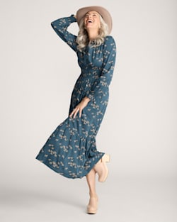 ALTERNATE VIEW OF WILD HORSES ZOE DRESS IN TEAL image number 6