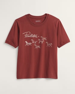 DESCHUTES WILD HORSES TEE IN BRICK image number 1