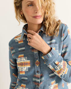ALTERNATE VIEW OF WOMEN'S DOUBLESOFT PERFECT ONE POCKET SHIRT IN NAVY CHIEF JOSEPH image number 4
