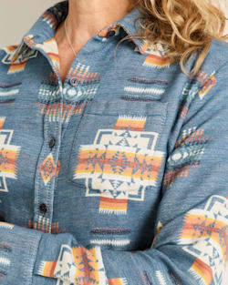 ALTERNATE VIEW OF WOMEN'S DOUBLESOFT PERFECT ONE POCKET SHIRT IN NAVY CHIEF JOSEPH image number 5