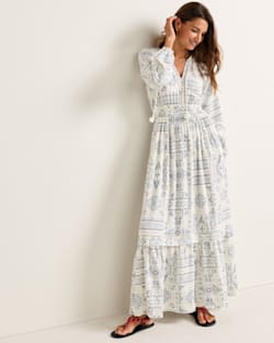 WOMEN'S ATHENA MAXI DRESS IN BLUE LAUREL GROVE image number 1