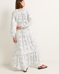 ALTERNATE VIEW OF WOMEN'S ATHENA MAXI DRESS IN BLUE LAUREL GROVE image number 2