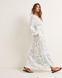 ALTERNATE VIEW OF WOMEN'S ATHENA MAXI DRESS IN BLUE LAUREL GROVE image number 3