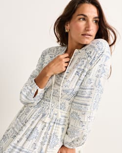 ALTERNATE VIEW OF WOMEN'S ATHENA MAXI DRESS IN BLUE LAUREL GROVE image number 4